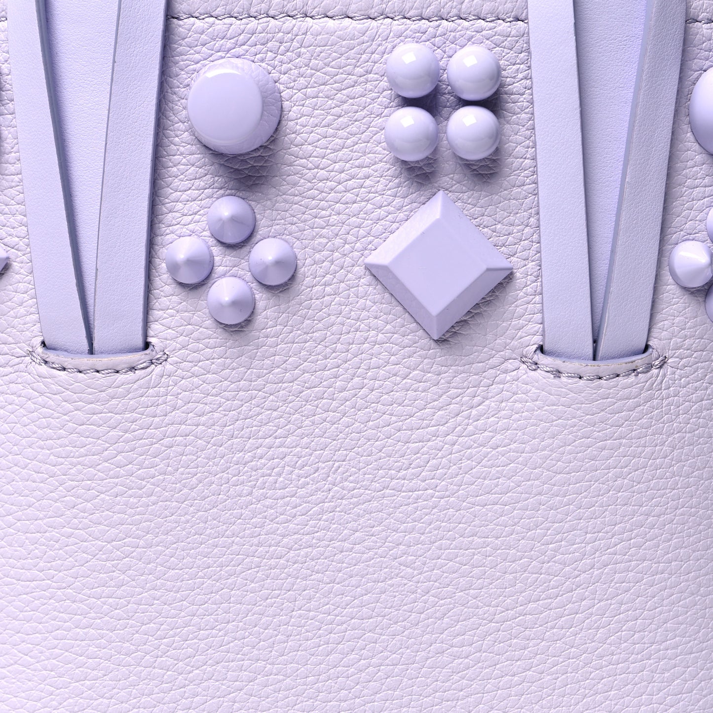 Calfskin Empire Spike Studded Mini North South Cabata Tote Lilac Smoke