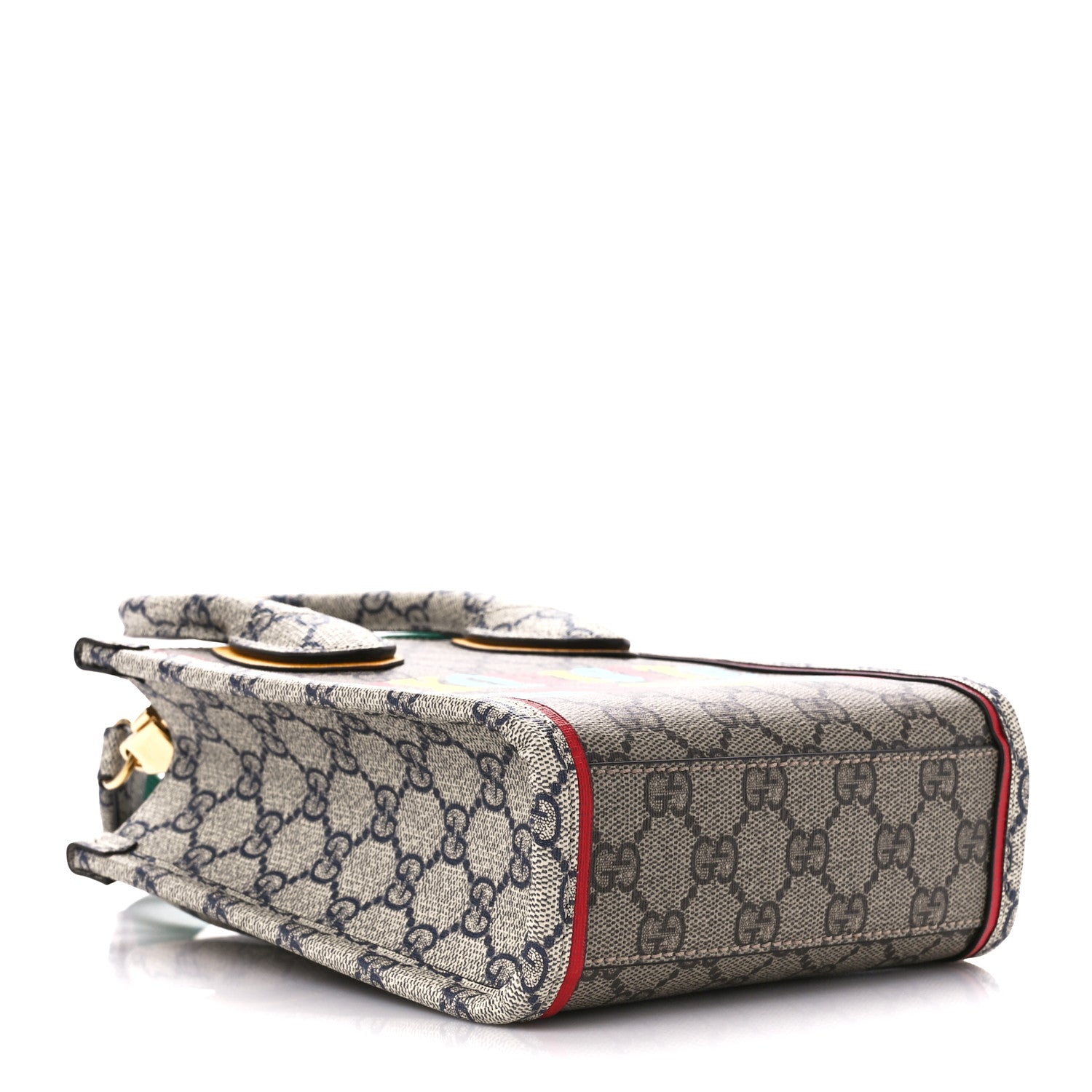 Gucci GG Supreme Monogram Exquisite Mini Vertical Tote Beige Ebony Blue Crop Live Red 4 of 10