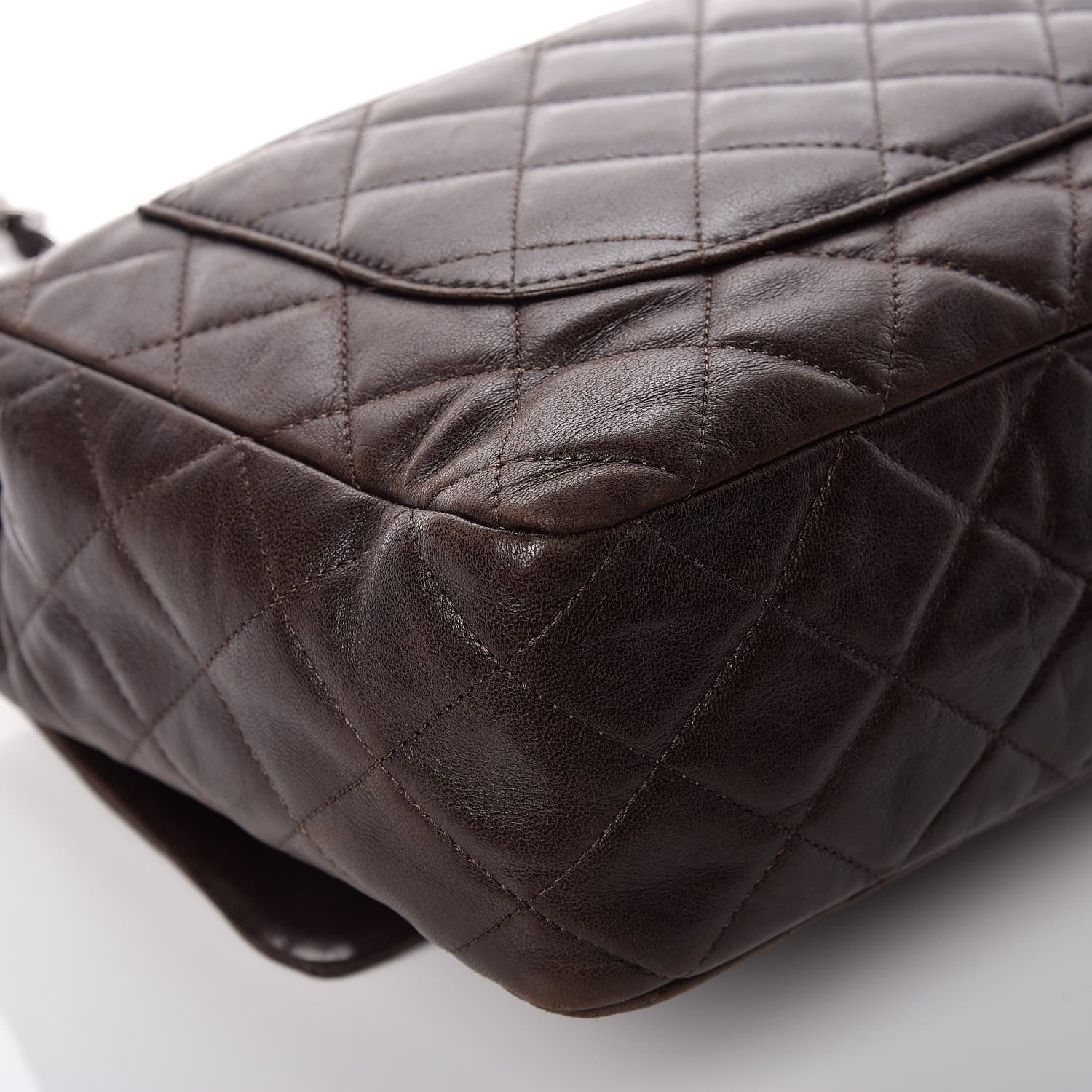 Chanel Lambskin Quilted Jumbo Hybrid Reissue Flap Brown 13 of 13