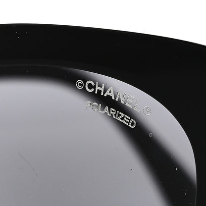 Chanel Acetate Strass Polarized Square Sunglasses 5422-B Black 7 of 8
