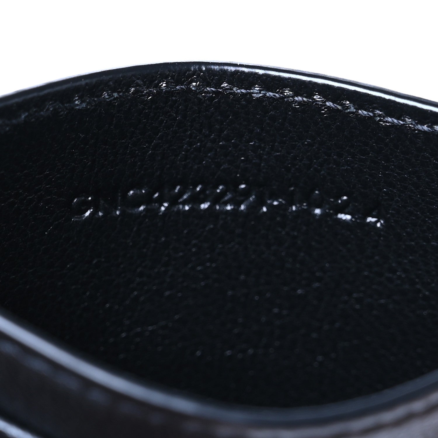 Saint Laurent Lambskin Matelasse Chevron Monogram Credit Card Case Black 7 of 9