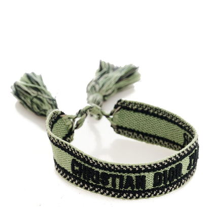 Christian Dior Woven Cotton J'Adior Friendship Bracelet Green 1 of 4