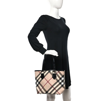 Burberry Nova Check Tote Black 2 of 9