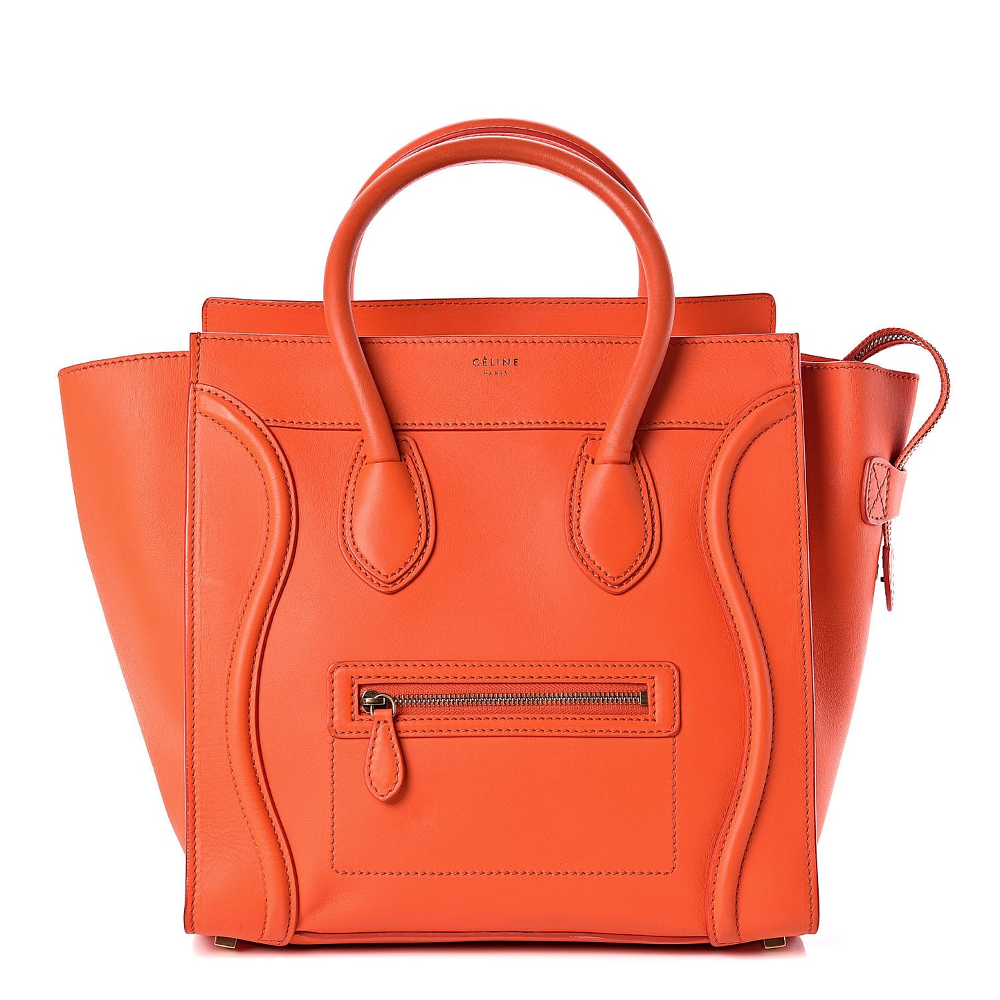 Smooth Calfskin Mini Luggage Orange