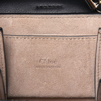 Chloe Suede Calfskin Mini Faye Bracelet Bag Black 6 of 16
