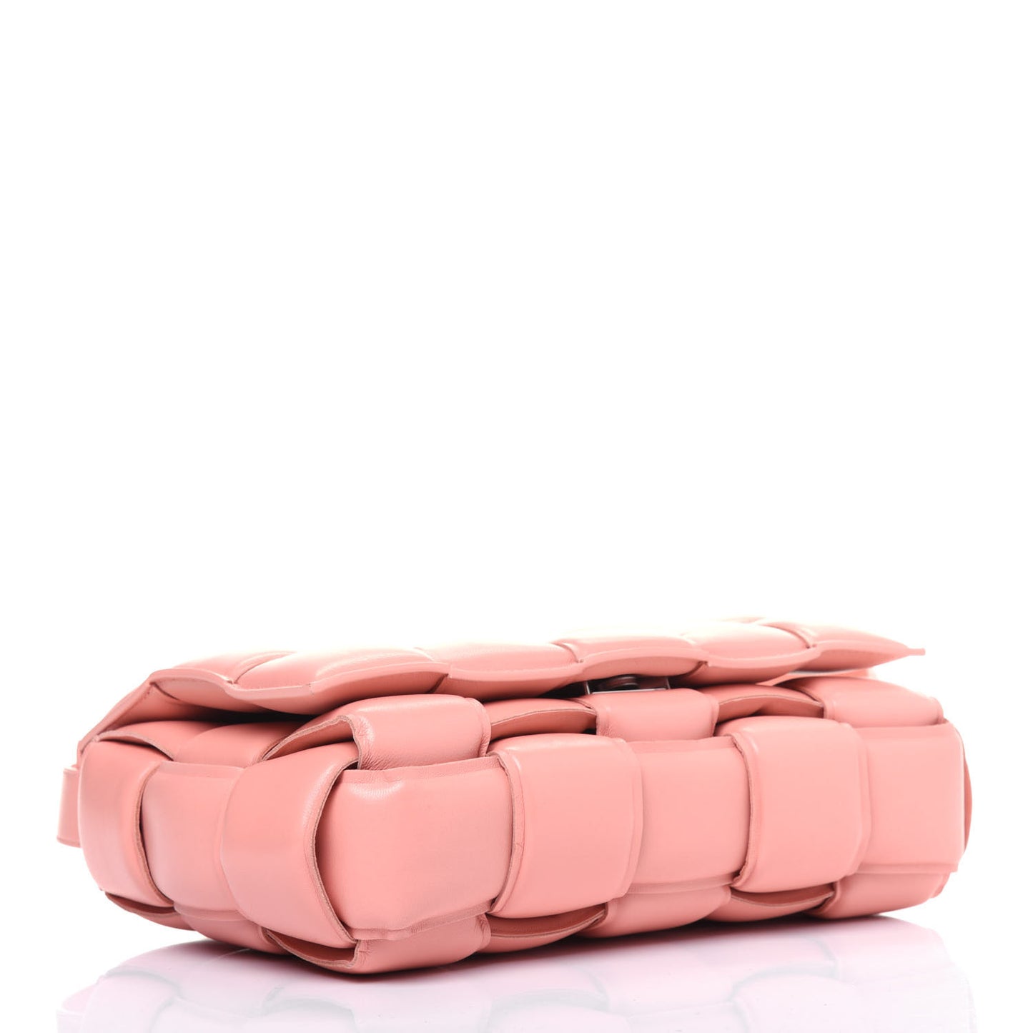 Nappa Maxi Intreccio Padded Cassette Crossbody Bag Peachy