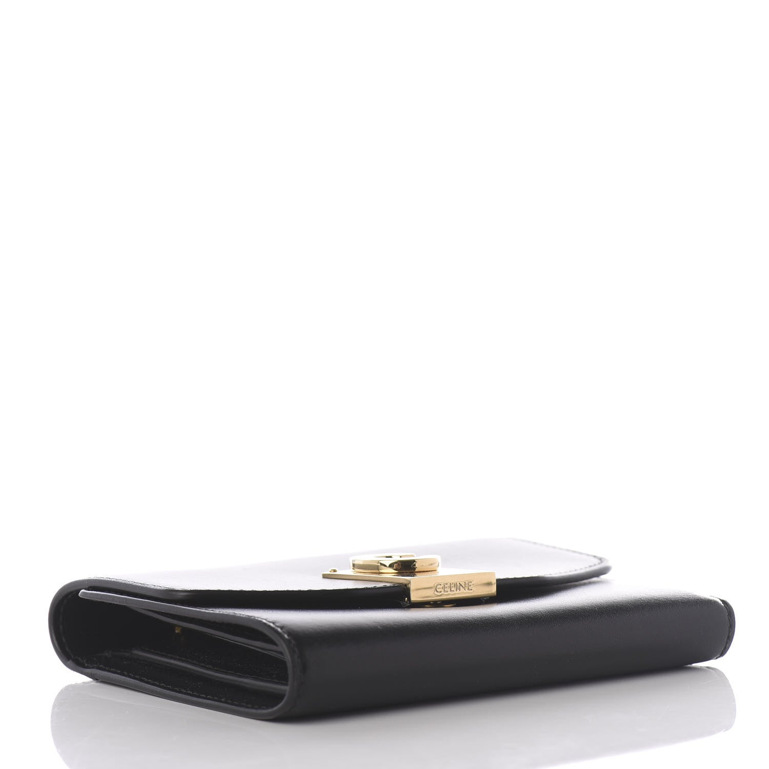 Celine Shiny Smooth Calfskin C Wallet Black 3 of 8