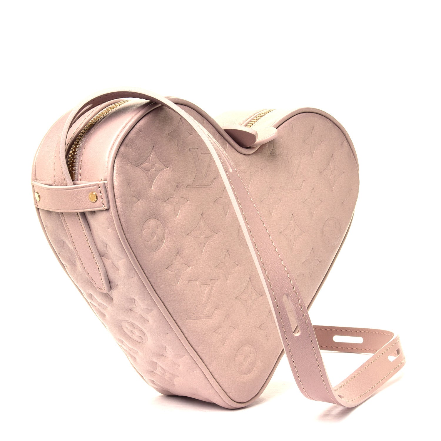 Louis Vuitton Lambskin Embossed Monogram Fall In Love Sac Coeur Light Pink 2 of 5