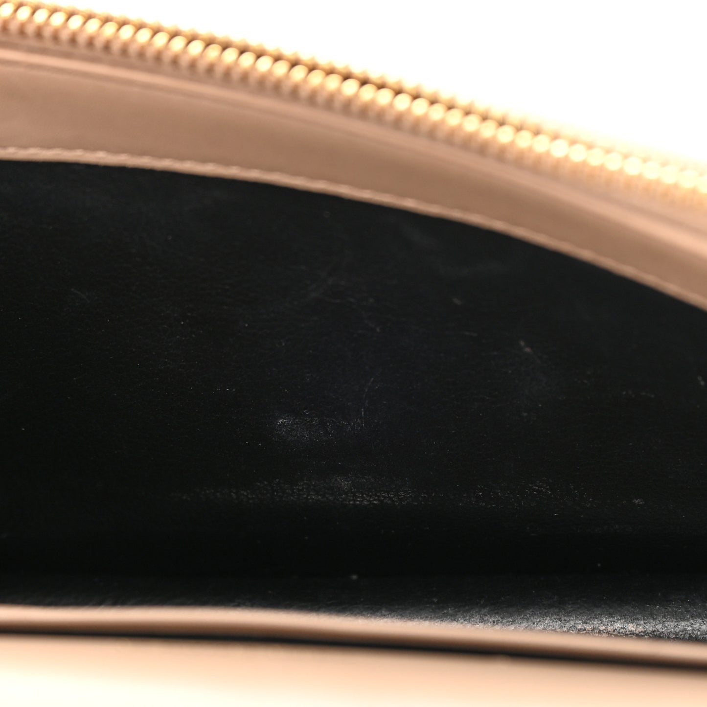 Smooth Calfskin Classic Monogram Kate Tassel Chain Wallet Dark Beige