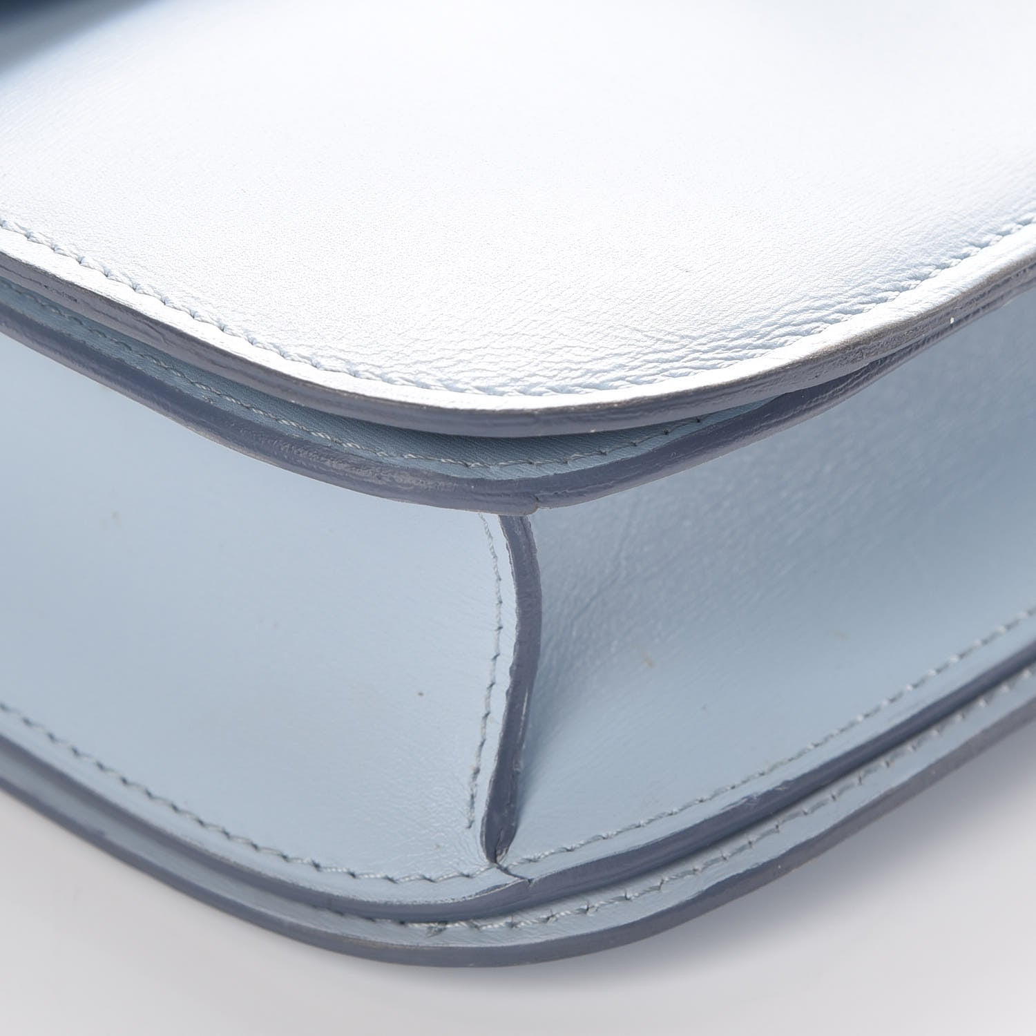 Celine Box Calfskin Medium Classic Box Flap Bag Pale Blue 9 of 11