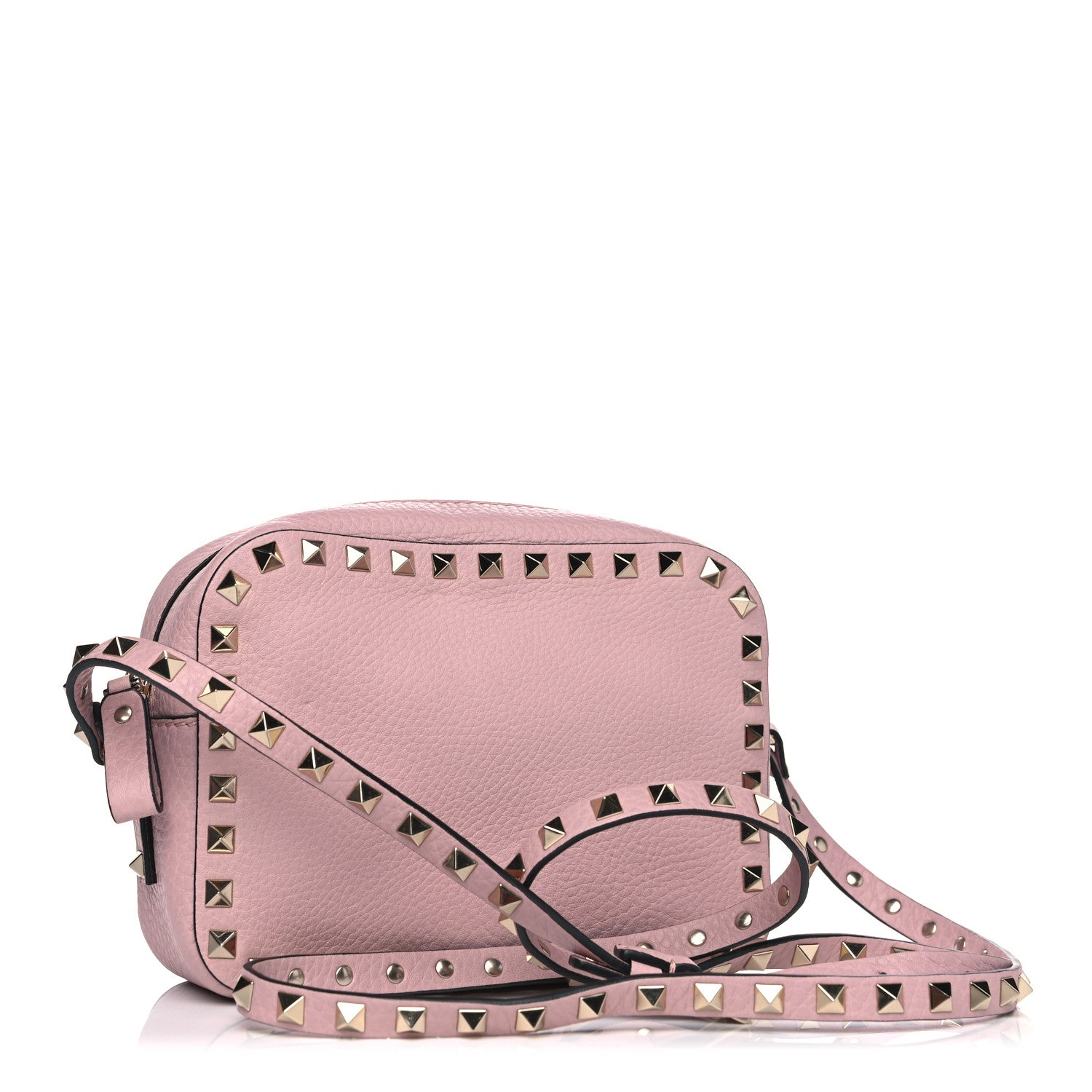 Valentino Garavani Pebbled Calfskin Rockstud Camera Crossbody Bag Cipria 2 of 6