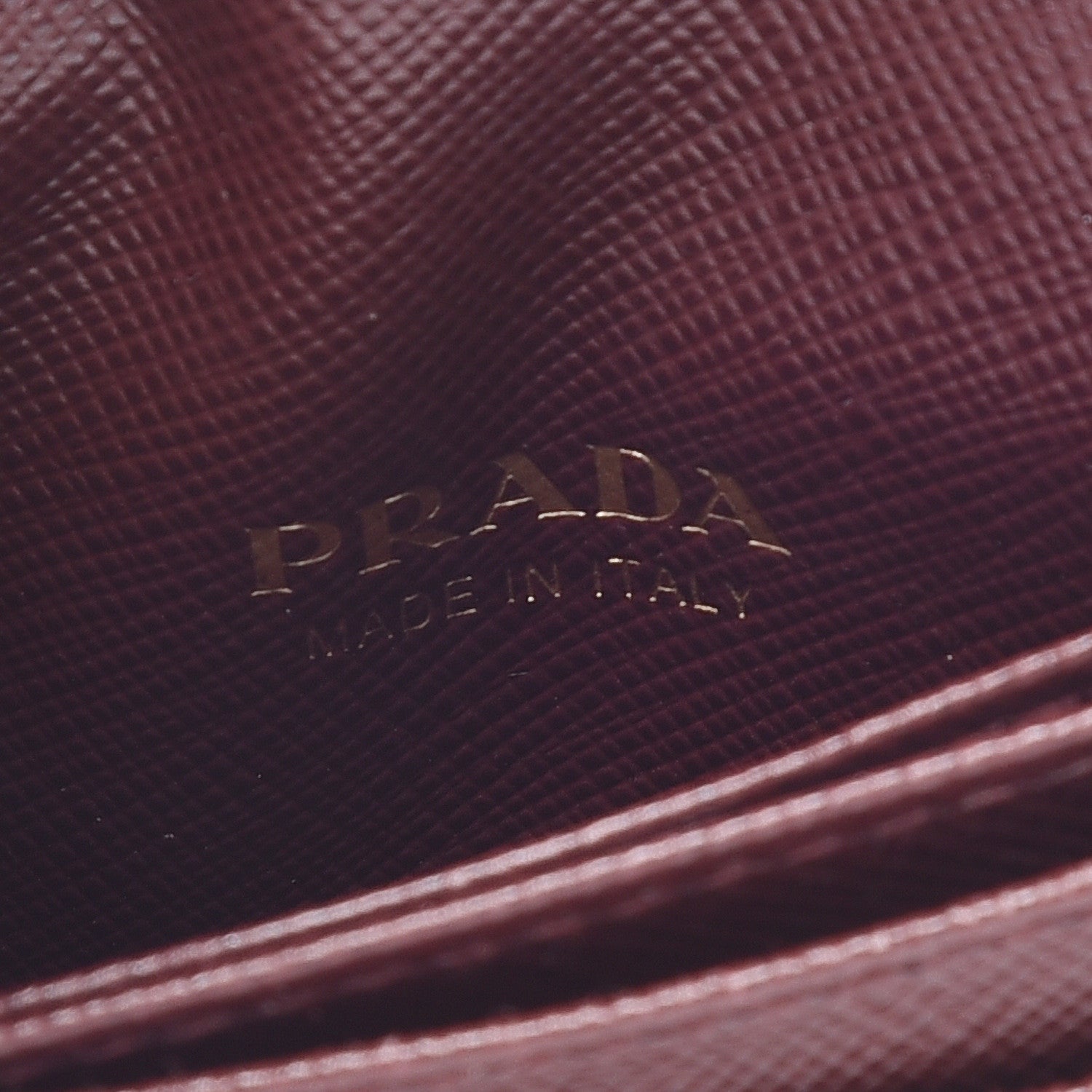 Prada Saffiano Metal Flap Wallet Granato 6 of 9