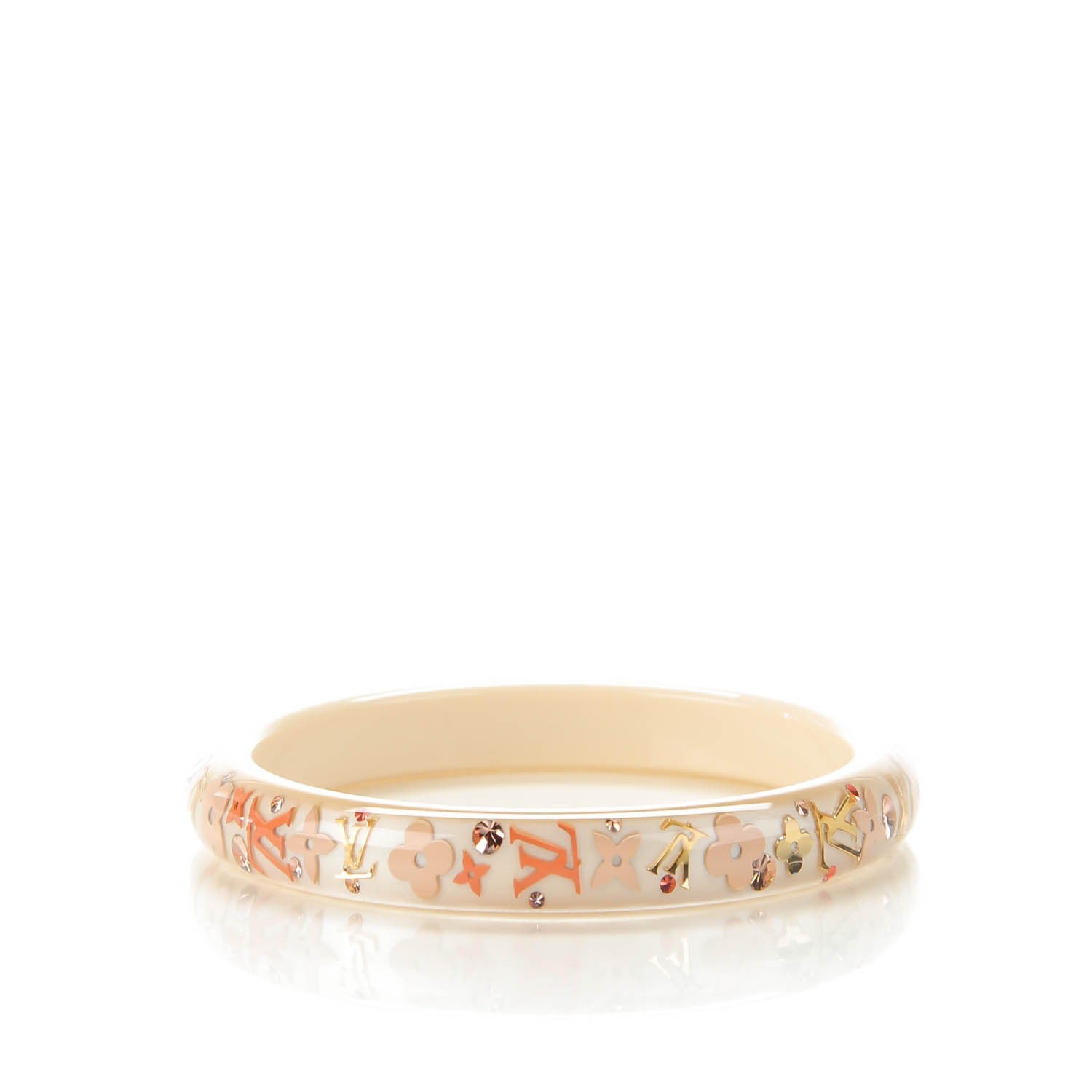 Louis Vuitton Resin Swarovski Medium Inclusion Bracelet PM Nacre 3 of 5