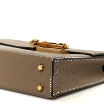 Hermes Chevre Chamkila Mini Verrou Chaine Bag Etoupe 10 of 12