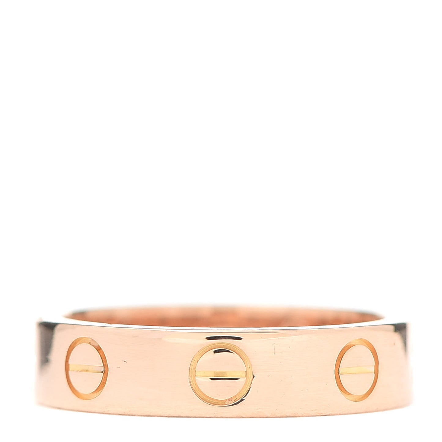 18K Pink Gold Diamond 4mm LOVE Wedding Band Ring 47 4