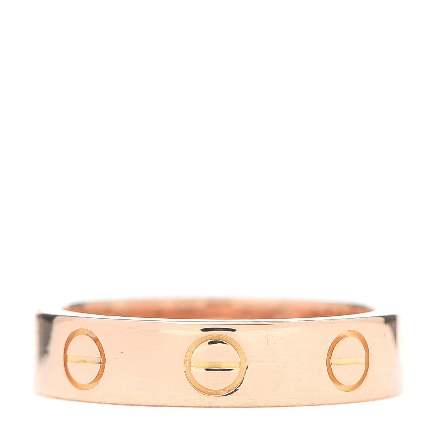 Cartier 18K Pink Gold Diamond 4mm LOVE Wedding Band Ring 47 4 3 of 4