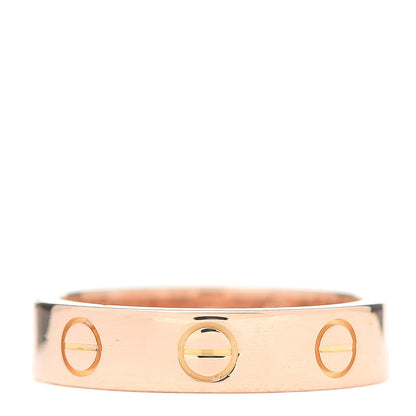 Cartier 18K Pink Gold Diamond 4mm LOVE Wedding Band Ring 47 4 3 of 4