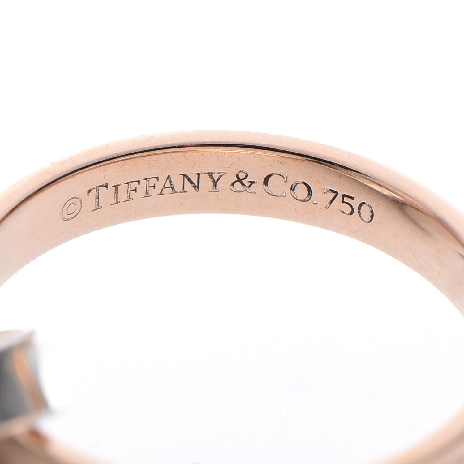 Tiffany Sterling Silver 18K Rose Gold 1837 Interlocking Circles Ring 57 8 5 of 7