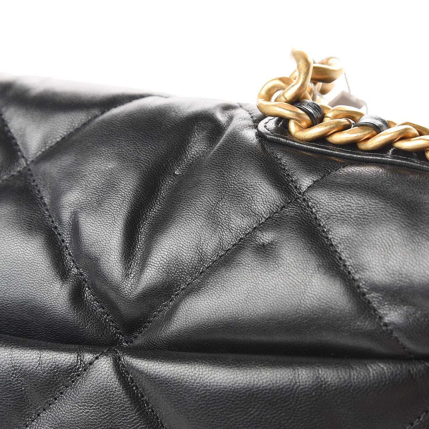 Goatskin Quilted Maxi 19 Flap Black