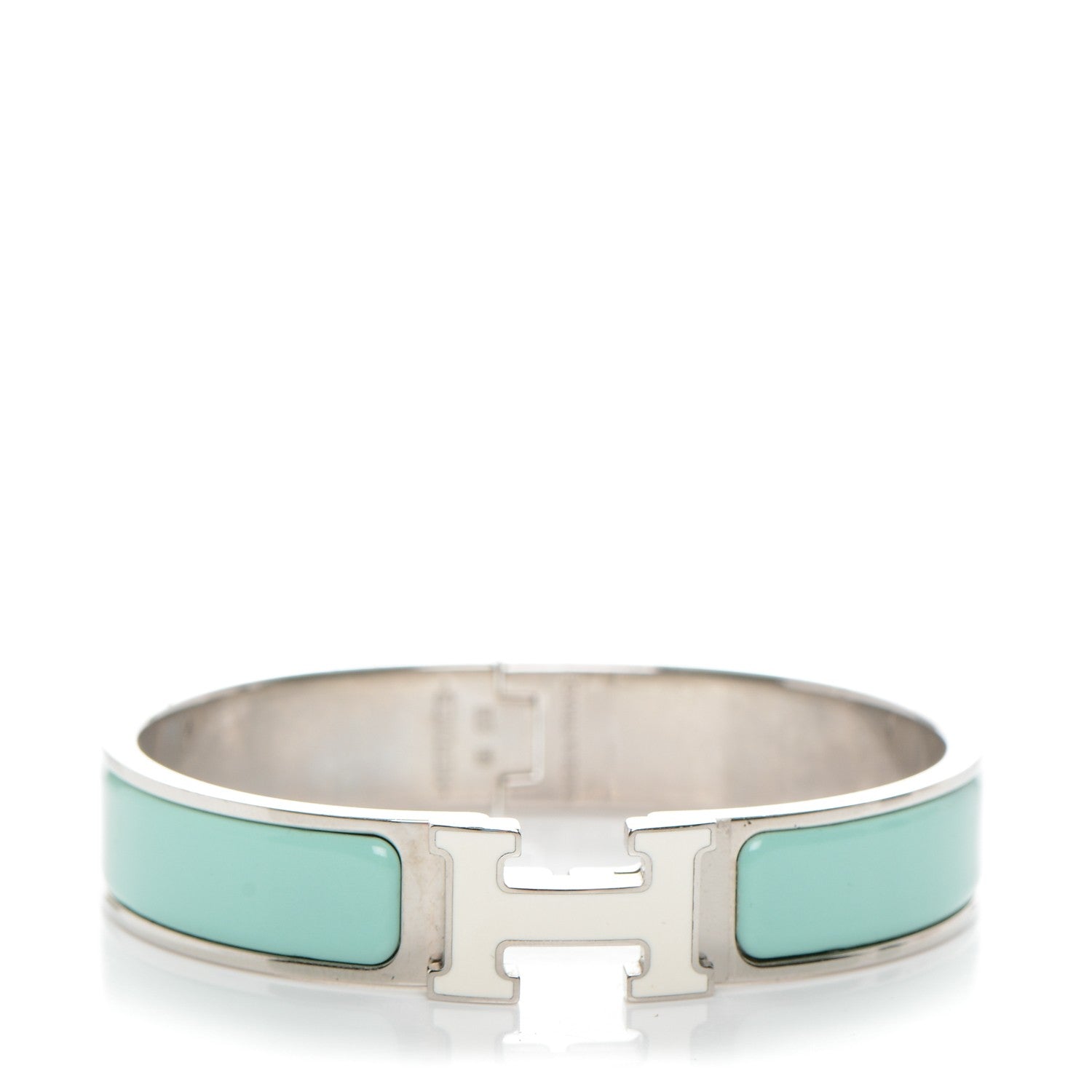 Hermes Enamel Clic Clac H Bracelet PM Lagon White 1 of 4