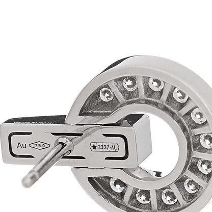 Bulgari 18K White Gold Diamond BVLGARI BVLGARI Openwork Earrings 4 of 4