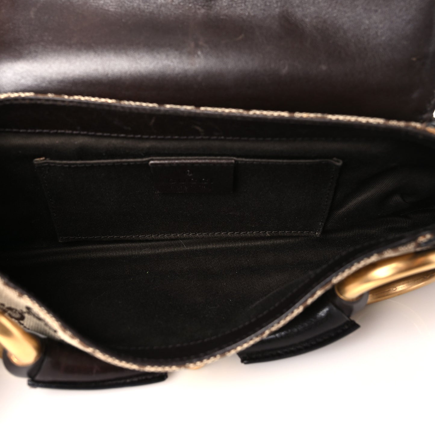 Monogram Studded Small Horsebit Clutch Dark Brown