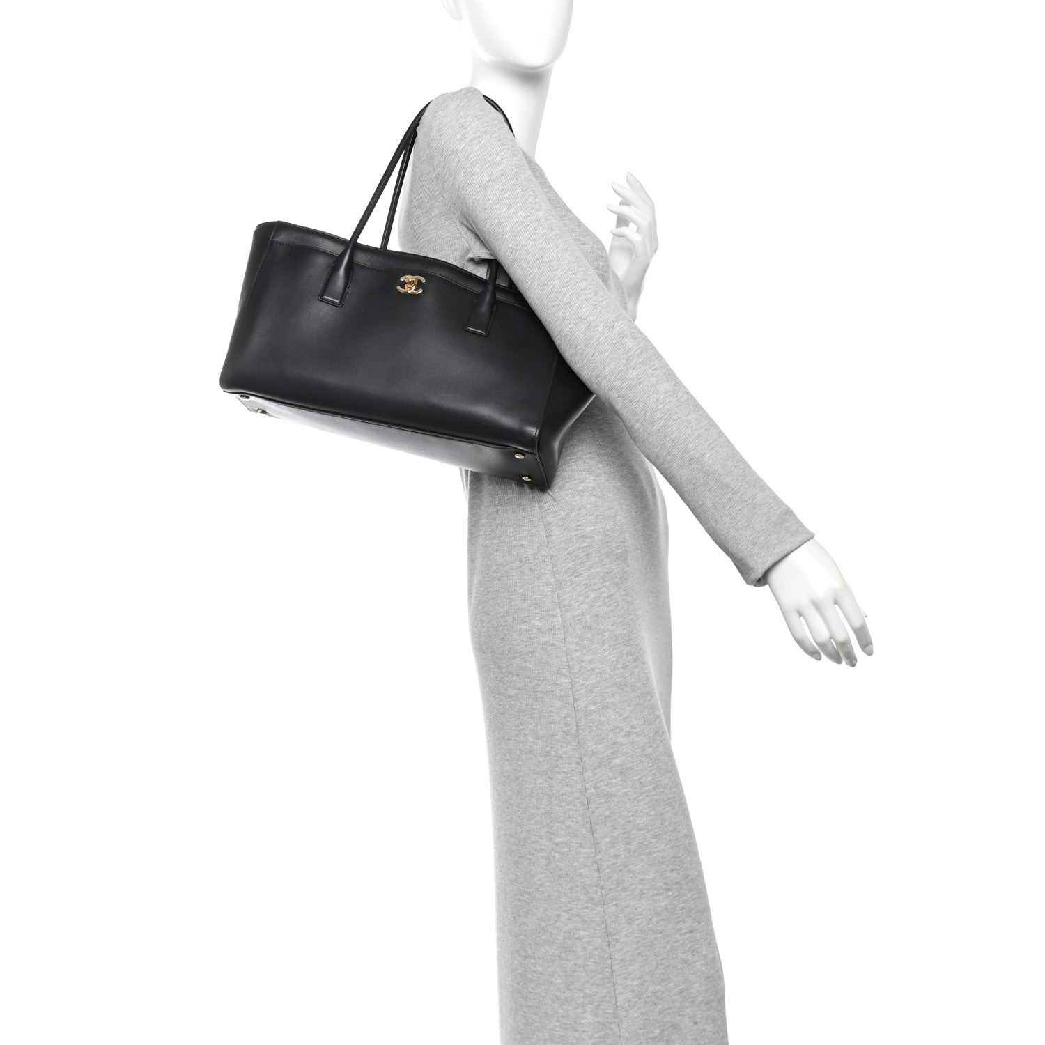 Chanel Calfskin Archetype Small Shopping Tote Black 2 of 14