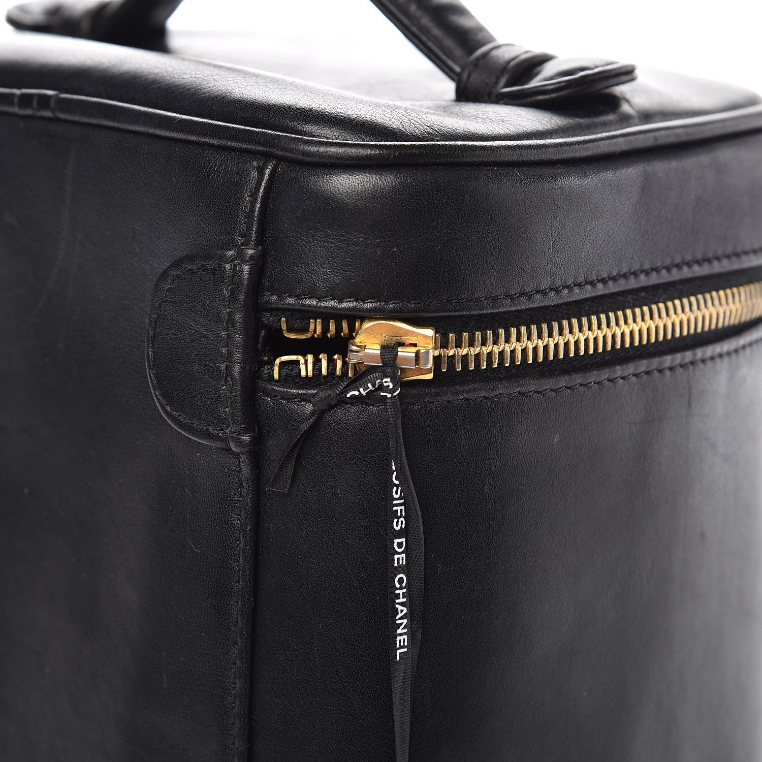 Chanel Lambskin Vanity Cosmetic Case Black 13 of 19