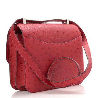 Hermes Ostrich Constance 24 Rouge Vif 3 of 11