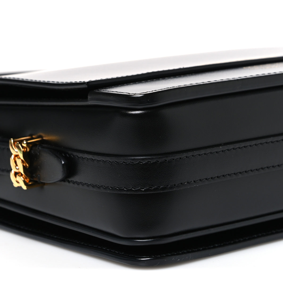 Smooth Calfskin Two Tone Small Grace Bag Black