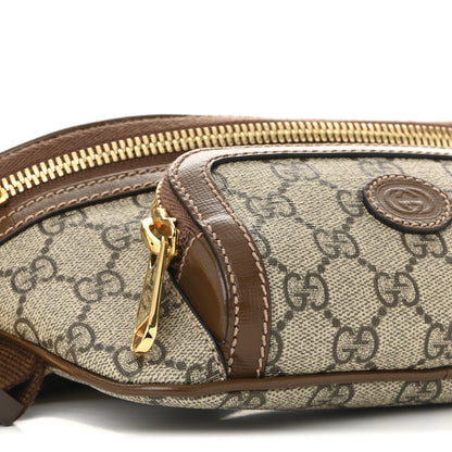 Gucci GG Supreme Monogram Textured Calfskin Retro Interlocking G Belt Bag Beige Ebony Brown Sugar 9 of 11