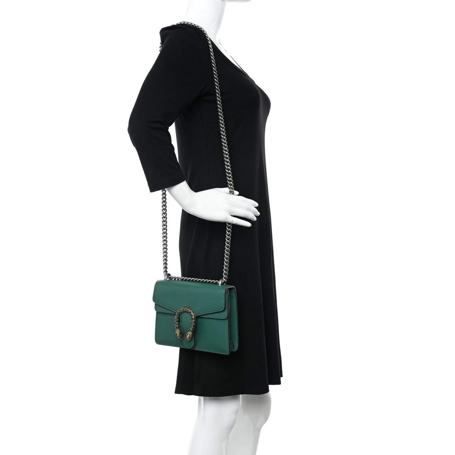 Calfskin Mini Dionysus Shoulder Bag Emerald