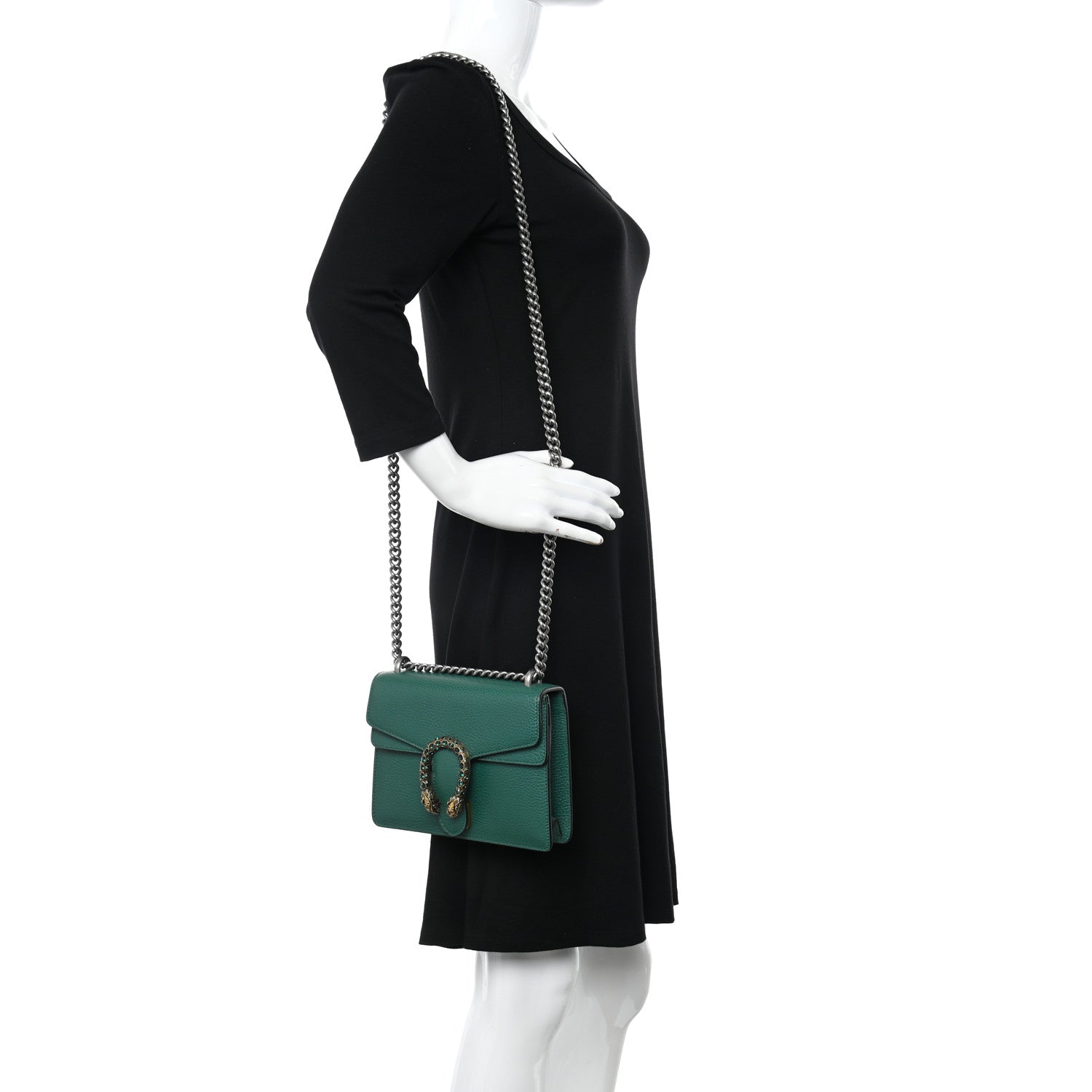 Gucci Calfskin Mini Dionysus Shoulder Bag Emerald 2 of 10