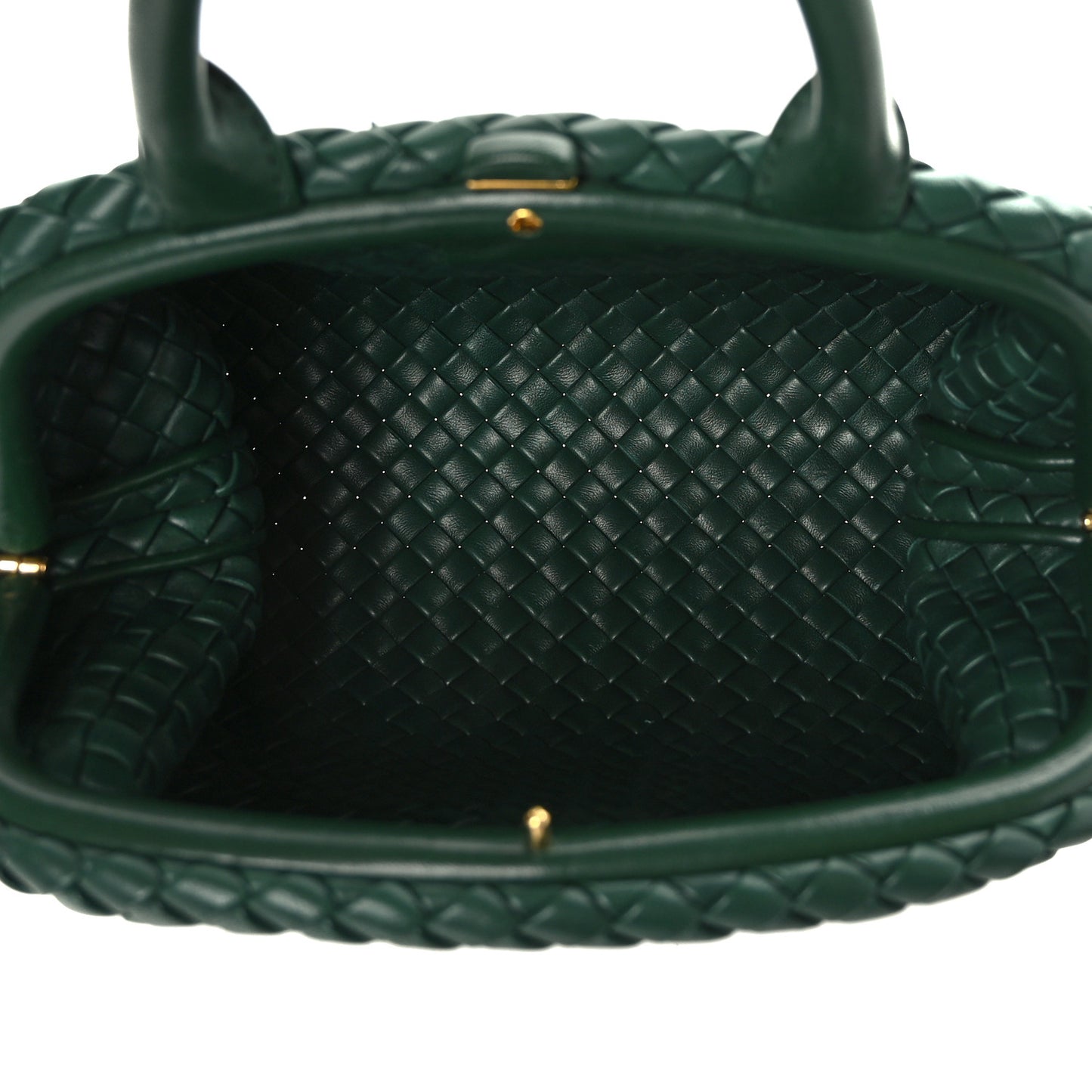 Nappa Intrecciato Small Handle Bag Raintree
