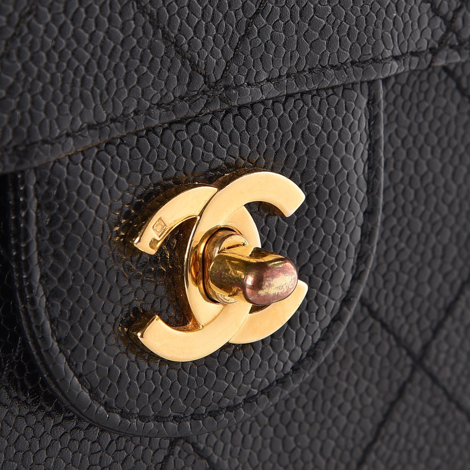 Chanel Caviar Stitch Jumbo Single Flap Black 7 of 10