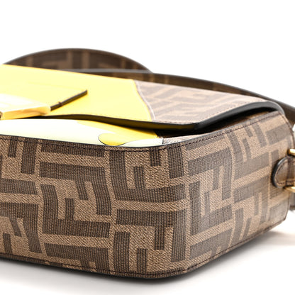 Fendi Glazed Fabric FF 1974 Hairdo Girls Inlay Baguette Mogano Panna Multicolor 9 of 9