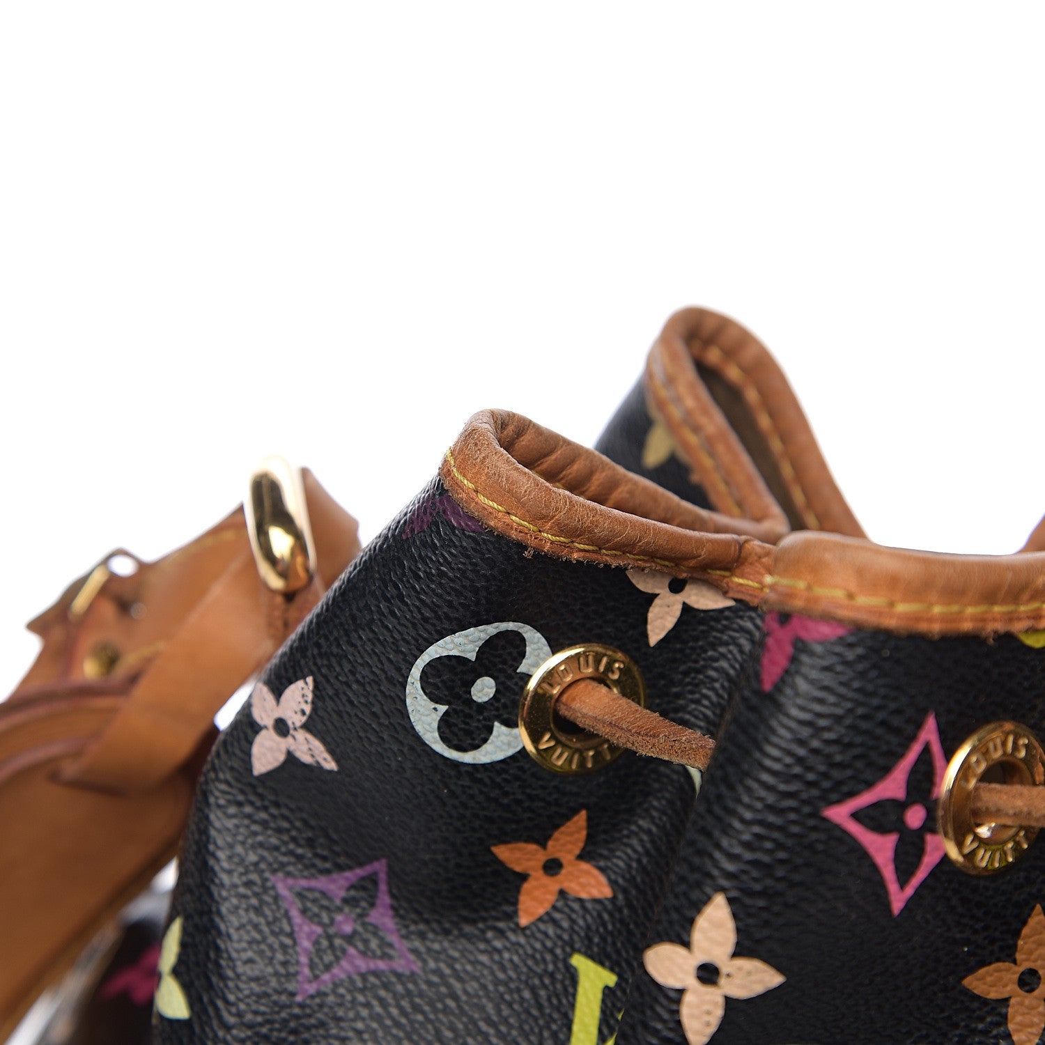 Louis Vuitton Monogram Multicolor Petit Noe Black 9 of 14