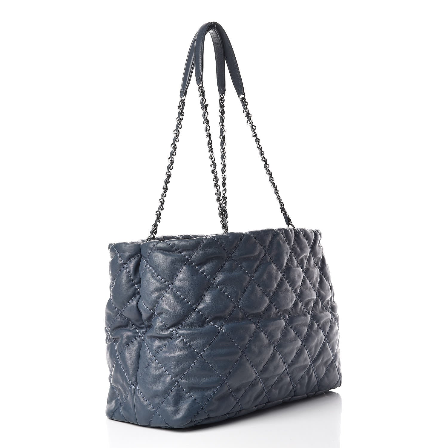 Chanel Calfskin Love Me Tender Large Tote Blue 3 of 14