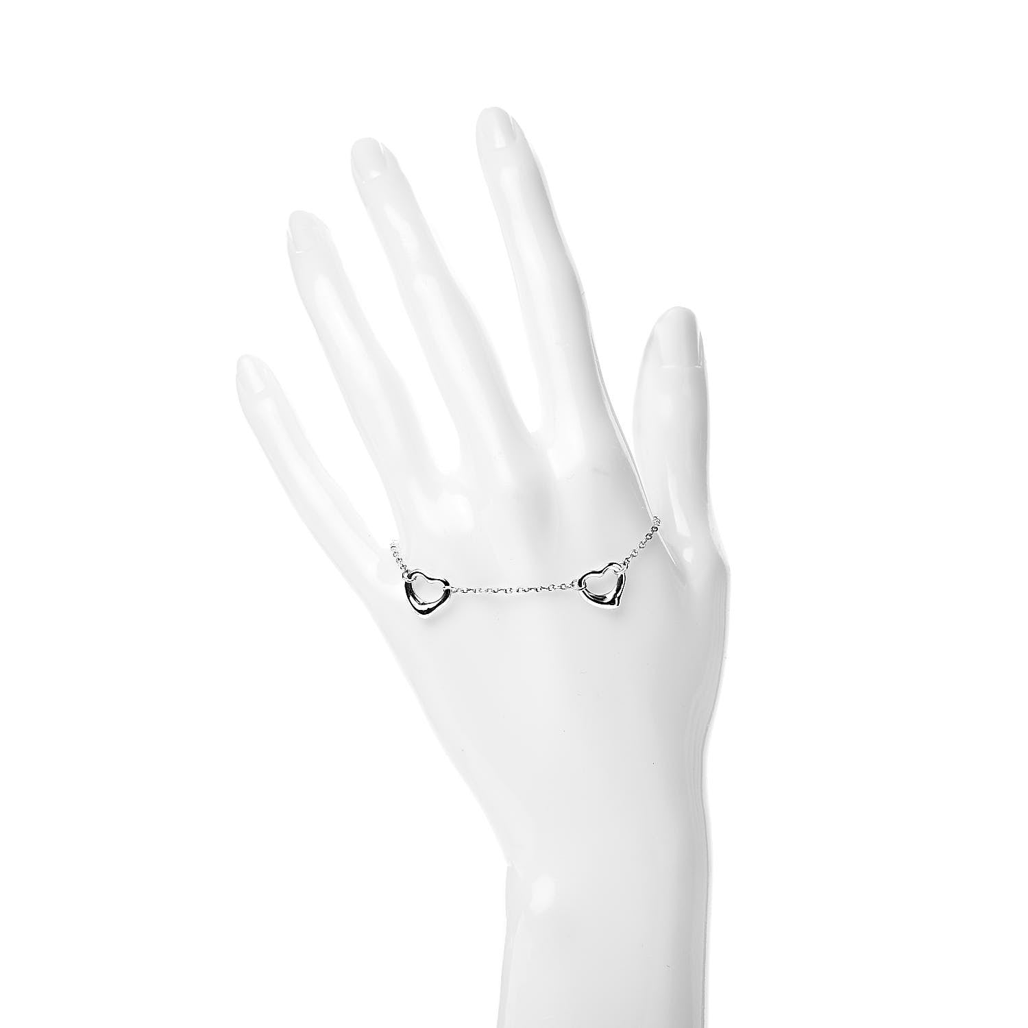 Tiffany Sterling Silver Elsa Peretti Open Heart Bracelet 2 of 5