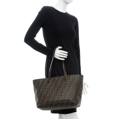 Fendi Zucca Spalmati Small Roll Tote Tobacco Lago 2 of 7
