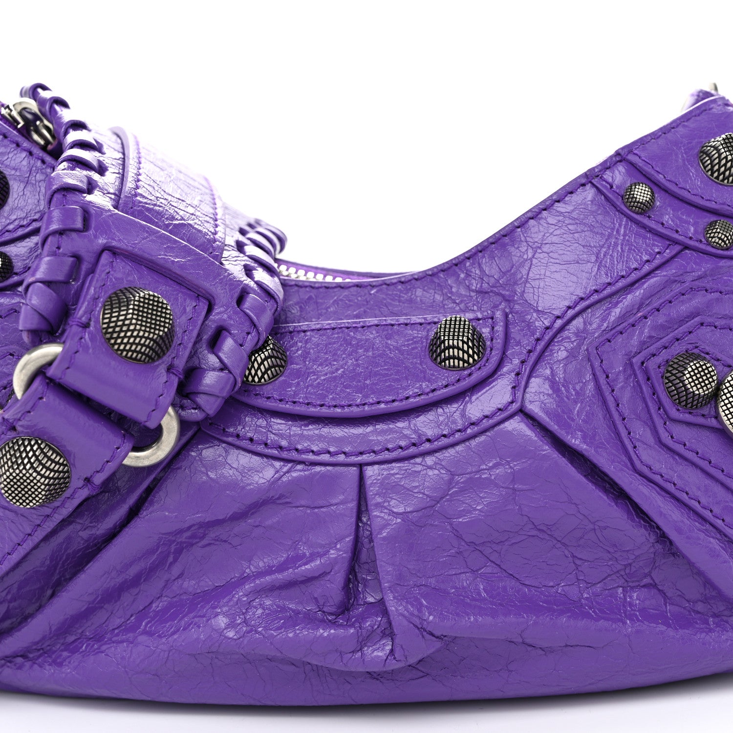 Balenciaga Agneau Arena Le Cagole Shoulder Bag XS Purple 1589646