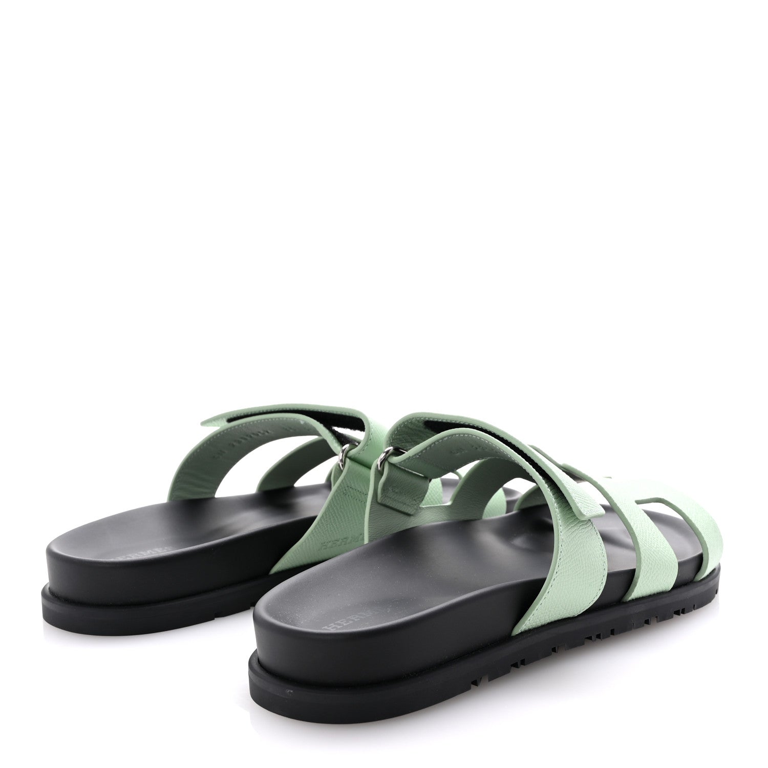 Hermes Epsom Womens Chypre Sandals 39 Vert Jade 5 of 10