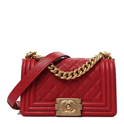Chanel Caviar Quilted Small Boy Flap Red 1 of 8