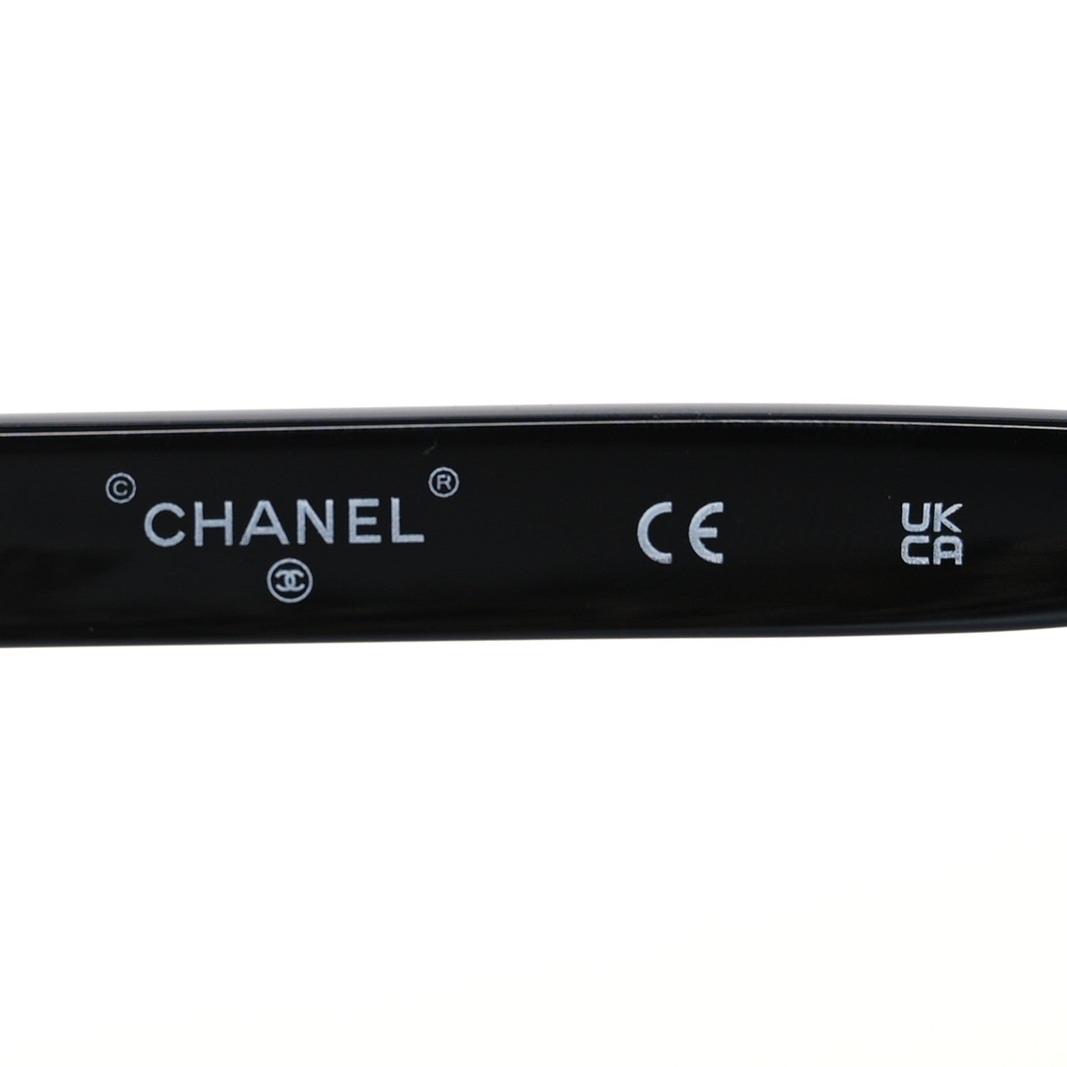 Chanel Acetate Metal Calfskin Chain Rectangle Sunglasses 71627A Black 6 of 8