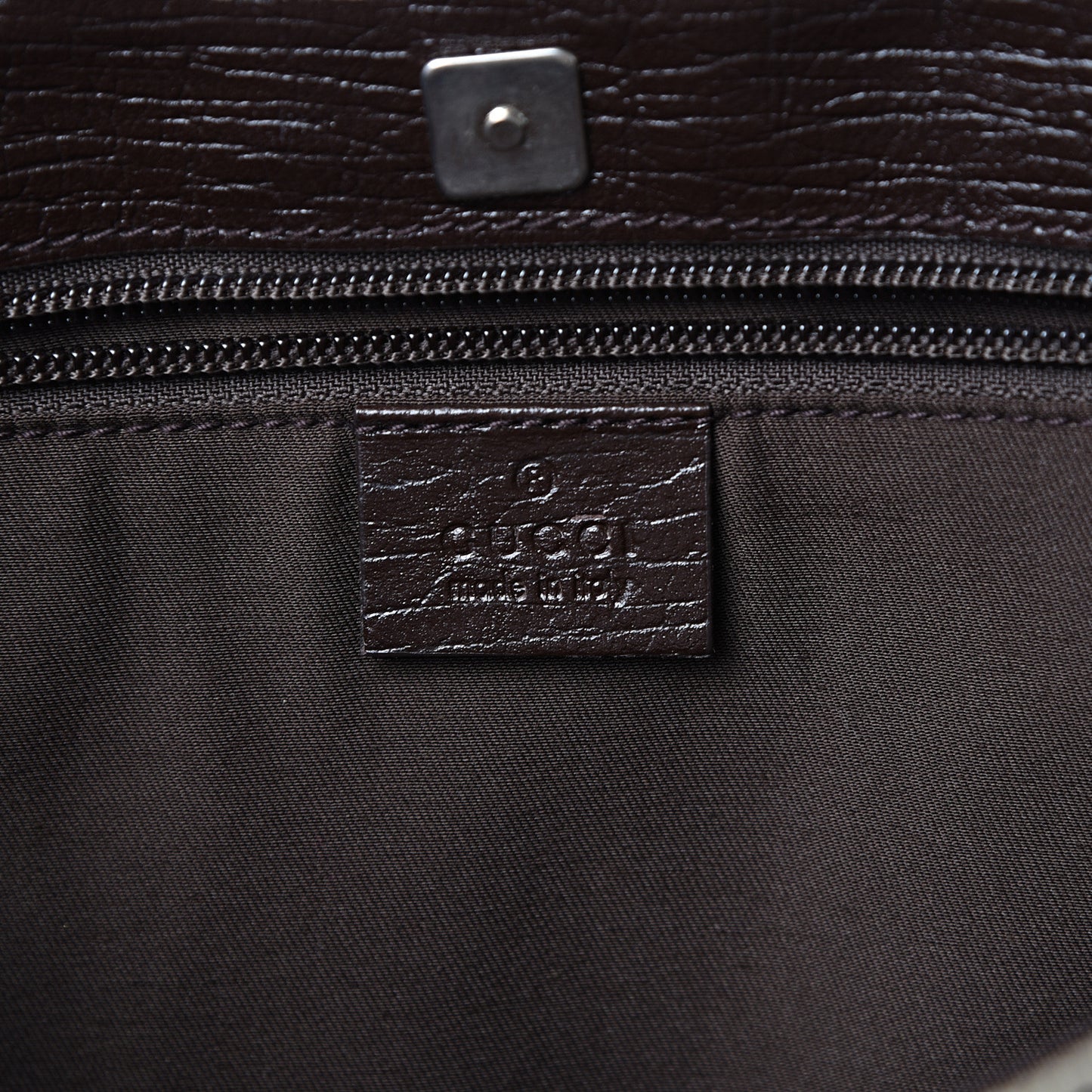 GG Plus Monogram Small Vertical Tote Dark Brown