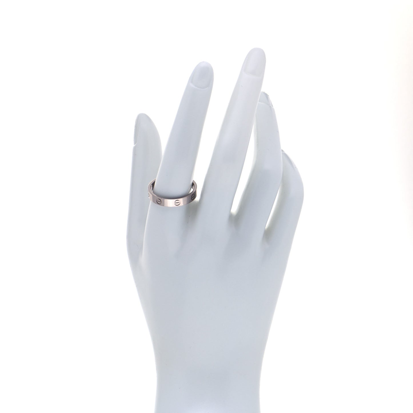 18K White Gold 3.5mm LOVE Wedding Band Ring 62 10
