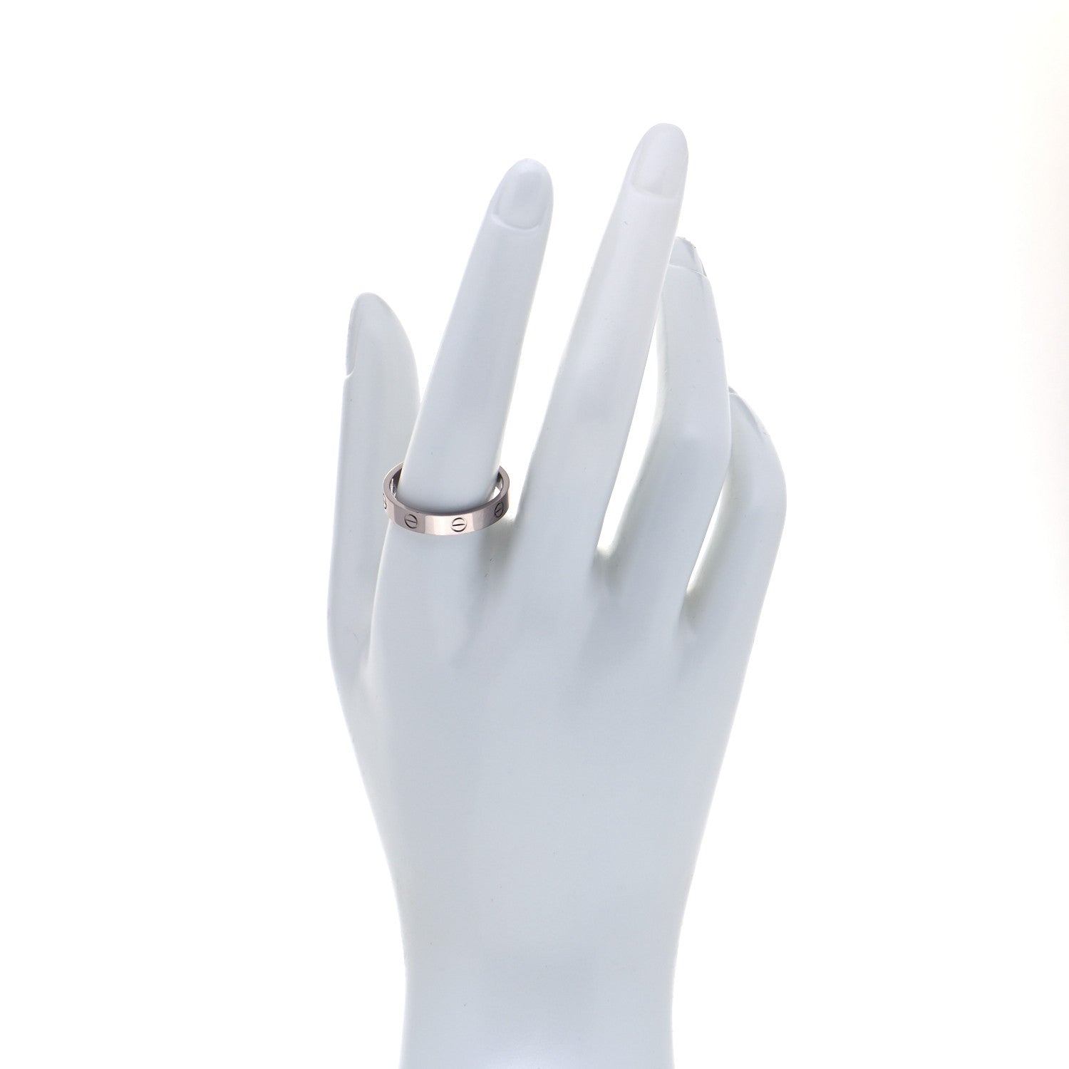 Cartier 18K White Gold 3.5mm LOVE Wedding Band Ring 62 10 2 of 5