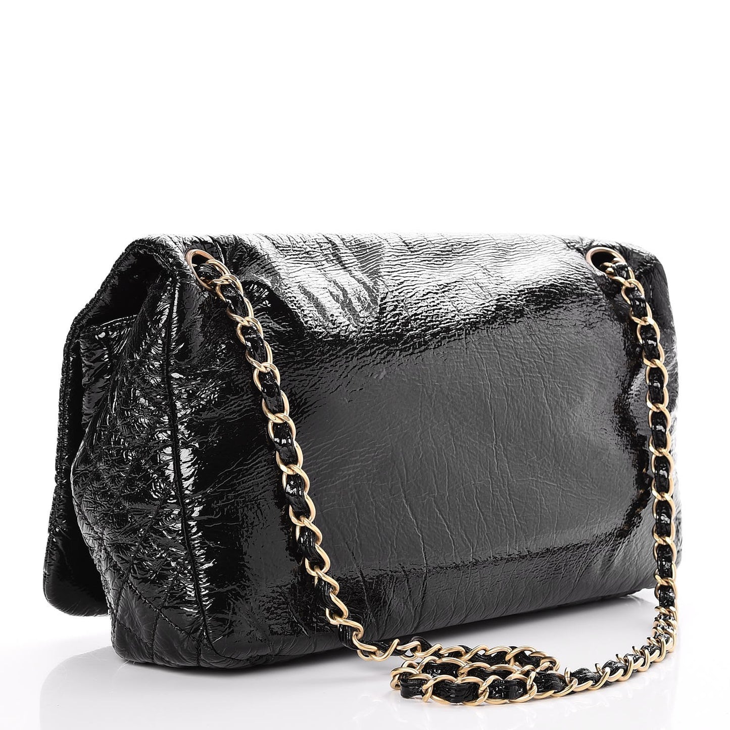 Vinyl Medium Rock and Chain Flap Black