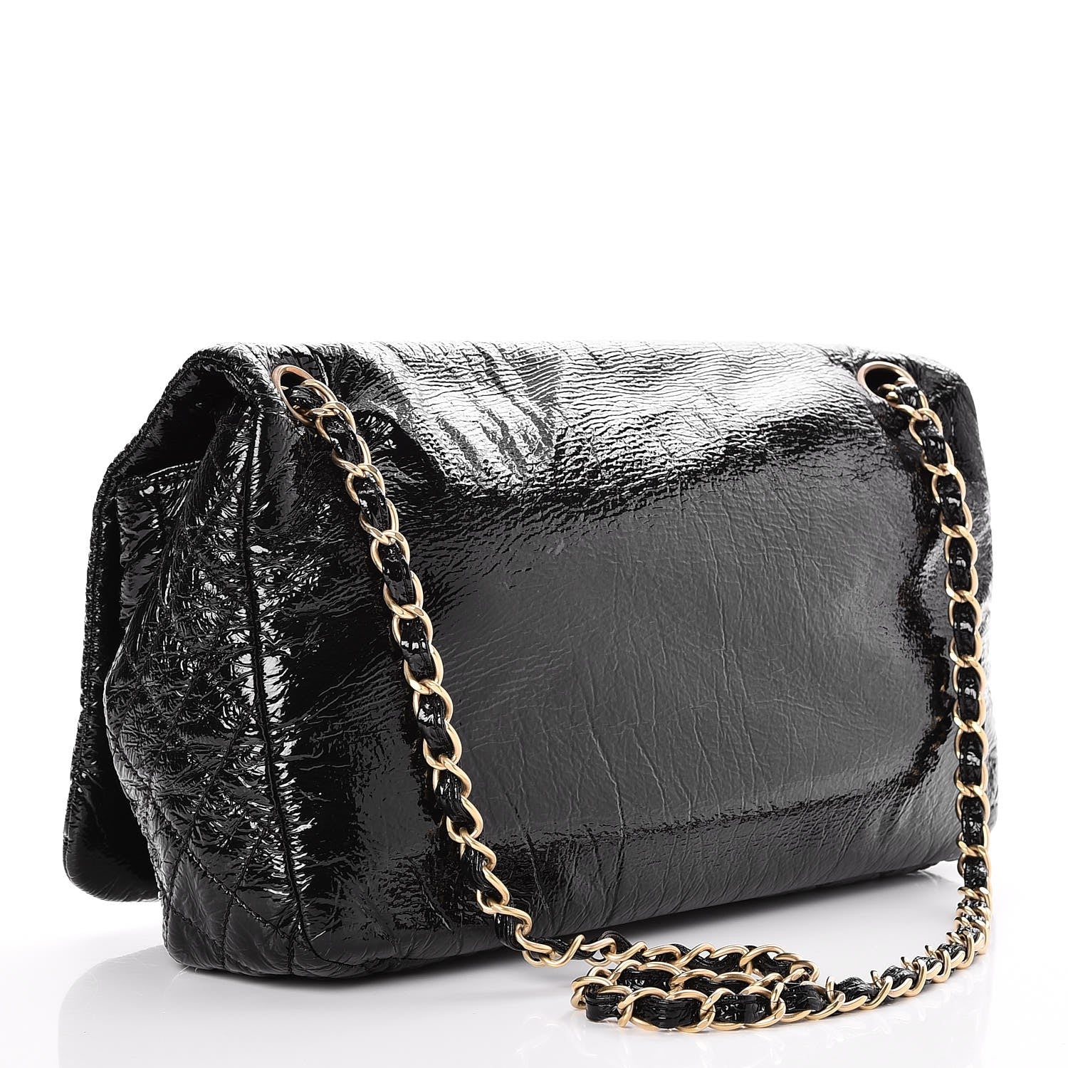 Chanel Vinyl Medium Rock and Chain Flap Black 3 of 8