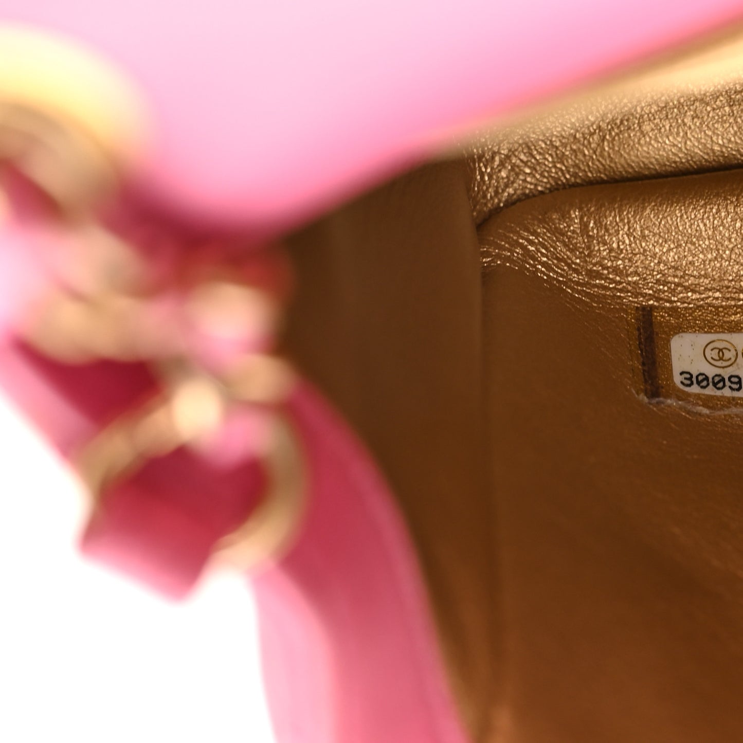 Lambskin Quilted Mini Pearl Crush Flap Pink
